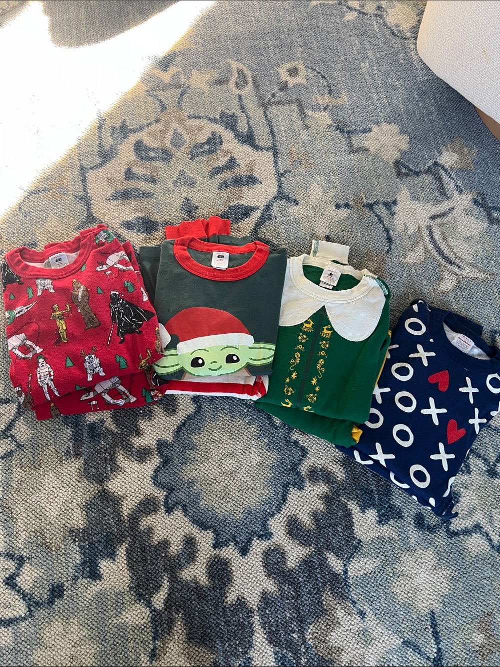 Hanna Andersson Kids Holiday Pajama Tops - Red, Green, Navy